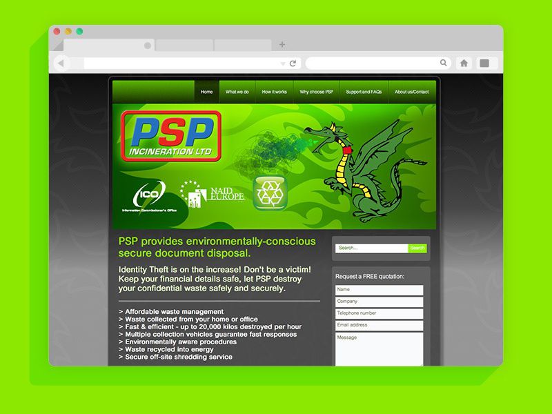 PSP Website Design