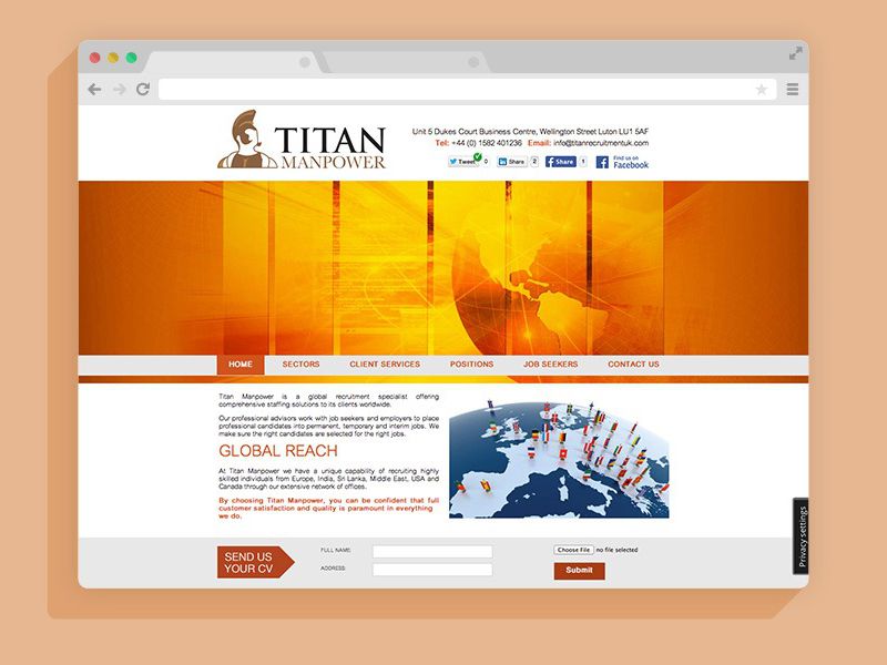 Titan Recruitment Website Design