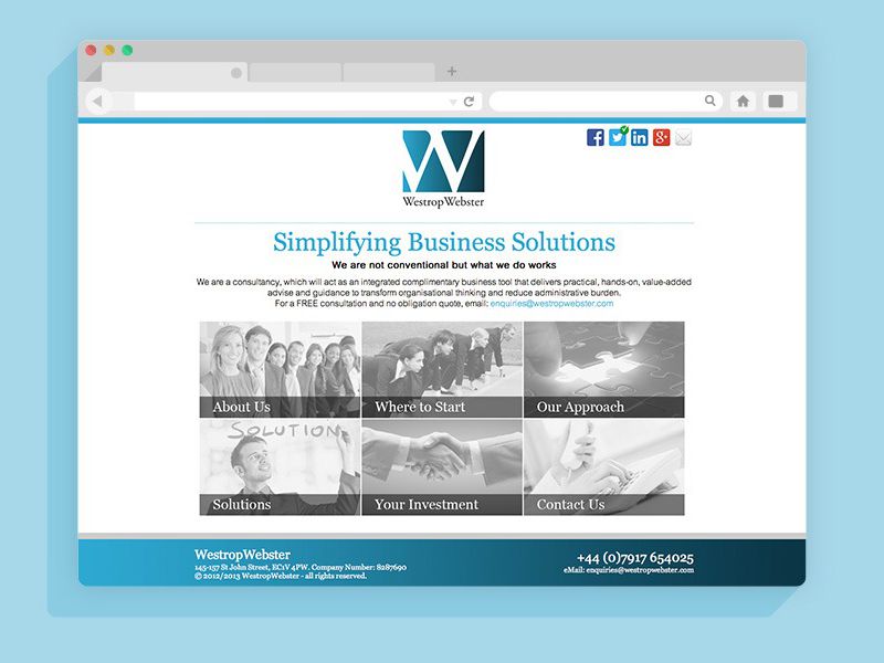 Westrop Webster Website Design